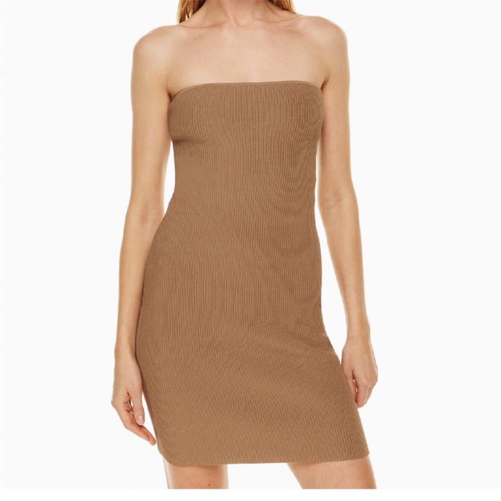 NWT Aritzia Scult Knit Tube Dress - Camel Color